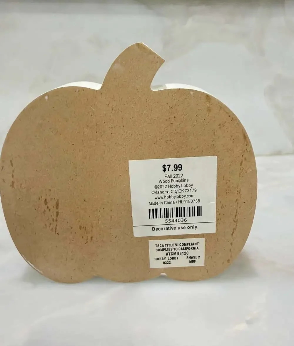 Hobby Lobby Thankful Wood Pumpkin Fall Decor Sign